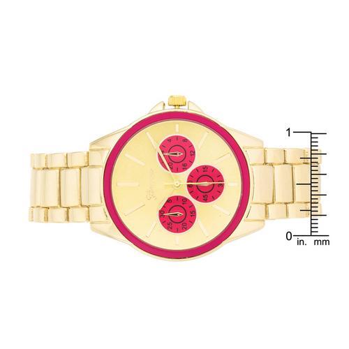 Chrono Gold Metal Watch